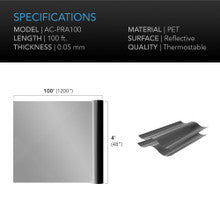 Ac Infinity MYLAR FILM ROLL, PET REFLECTIVE FOIL SHEET, 4 X 100 FT.