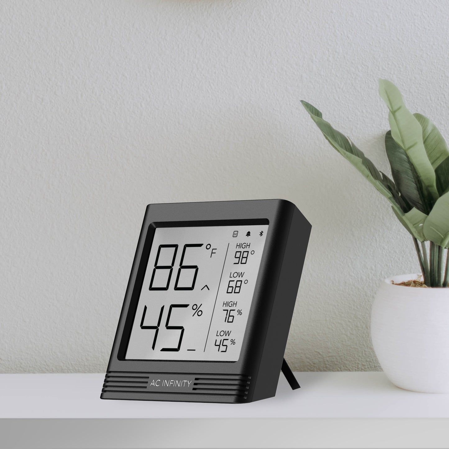 AC Infinity, CLOUDCOM B2, Smart Thermo-Hygrometer with Data App, Integrated Sensor Probe