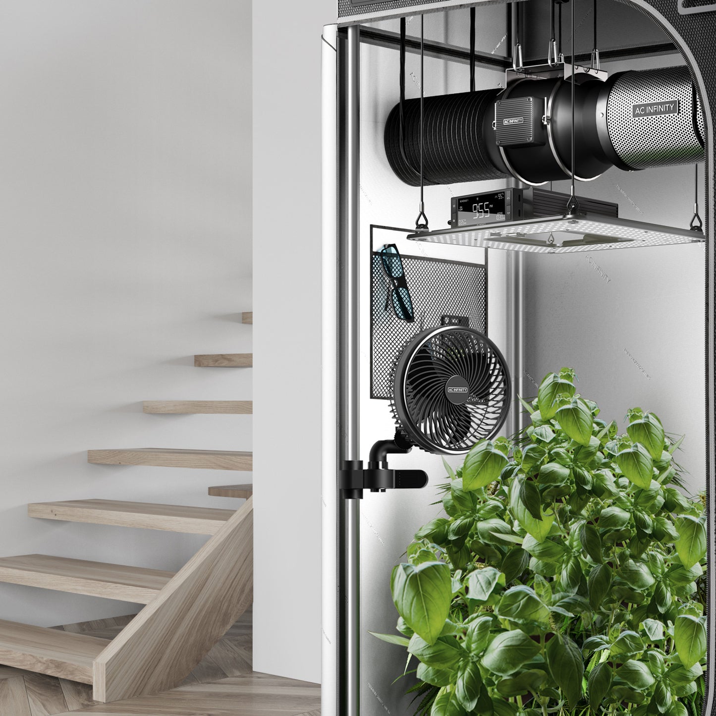 AC Infinity, CloudRay S6, Grow Tent Clip Fan 6" with 10 Speeds, EC Motor, Auto Oscillation