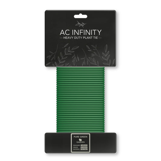 Ac Infinity HEAVY-DUTY TWIST TIES, THIN RUBBERIZED TEXTURE, 10M